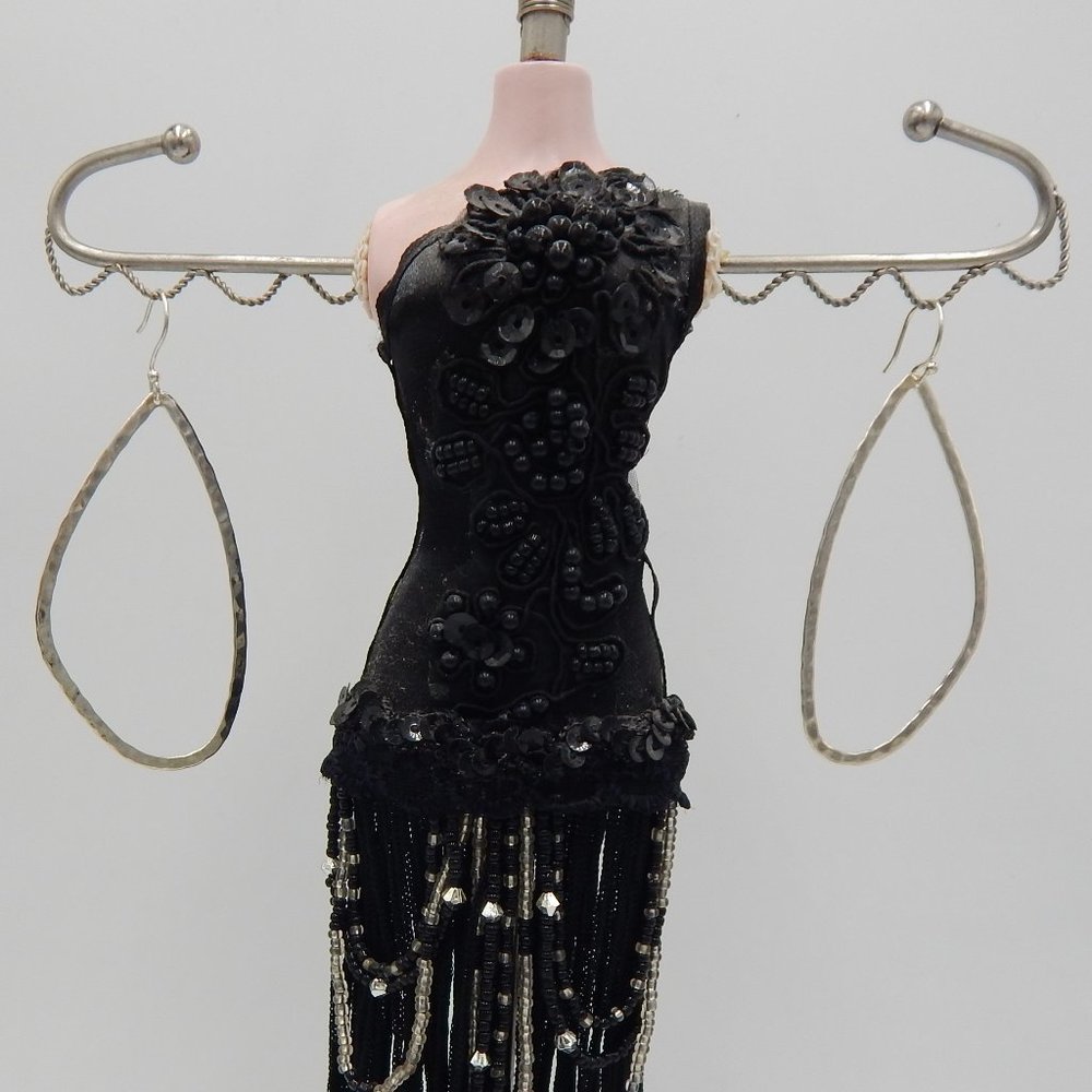 Silpada Earrings 2.5" Long Hammered Sterling Silver Lightweight Wires W2454